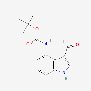 B1323342 Tert-butyl 3-formyl-1H-indol-4-ylcarbamate CAS No. 885266-77-3