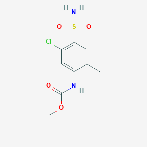 molecular formula C10H13ClN2O4S B1323343 Ethyl (5-chloro-2-methyl-4-sulfamoylphenyl)carbamate CAS No. 35442-35-4