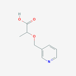 molecular formula C9H11NO3 B13233481 2-[(Pyridin-3-yl)methoxy]propanoic acid 