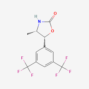 molecular formula C12H9F6NO2 B1323350 (4S,5R)-5-[3,5-Bis(trifluoromethyl)phenyl]-4-methyl-1,3-oxazolidin-2-one CAS No. 875444-08-9