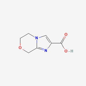 molecular formula C7H8N2O3 B13233519 5H,6H,8H-Imidazo[2,1-c][1,4]oxazine-2-carboxylic acid 