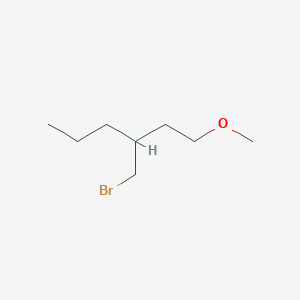 molecular formula C8H17BrO B13233548 3-(Bromomethyl)-1-methoxyhexane 