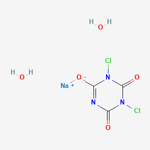 molecular formula C3H4Cl2N3NaO5 B1323364 Sodium dichloro-s-triazinetrione dihydrate CAS No. 51580-86-0