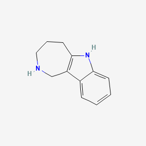 molecular formula C12H14N2 B13233675 1,2,3,4,5,6-Hexahydroazepino[4,3-b]indole 