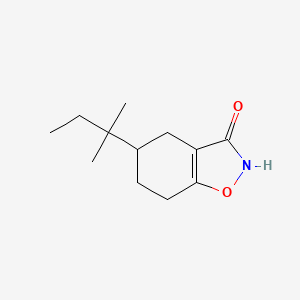molecular formula C12H19NO2 B13233724 5-(2-Methylbutan-2-yl)-4,5,6,7-tetrahydro-1,2-benzoxazol-3-ol 