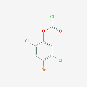 molecular formula C7H2BrCl3O2 B13233767 4-Bromo-2,5-dichlorophenyl chloroformate 