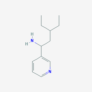 molecular formula C12H20N2 B13233774 3-Ethyl-1-(pyridin-3-YL)pentan-1-amine 