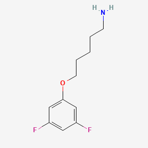 molecular formula C11H15F2NO B13233818 1-[(5-Aminopentyl)oxy]-3,5-difluorobenzene 
