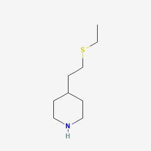 molecular formula C9H19NS B13233832 4-[2-(Ethylsulfanyl)ethyl]piperidine 