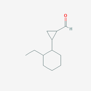 molecular formula C12H20O B13233853 2-(2-Ethylcyclohexyl)cyclopropane-1-carbaldehyde 
