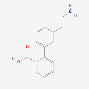 molecular formula C15H15NO2 B13233861 2-[3-(2-Aminoethyl)phenyl]benzoic acid 