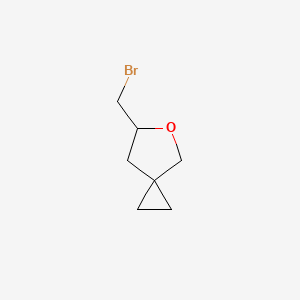 molecular formula C7H11BrO B13233865 6-(Bromomethyl)-5-oxaspiro[2.4]heptane 