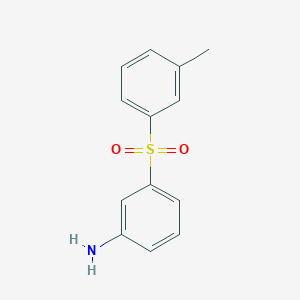molecular formula C13H13NO2S B13233869 3-(3-Methylbenzenesulfonyl)aniline 