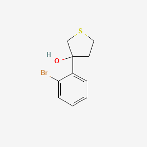 molecular formula C10H11BrOS B13233875 3-(2-Bromophenyl)thiolan-3-ol 