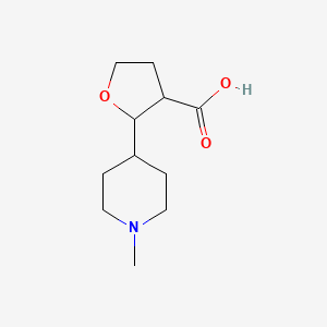 molecular formula C11H19NO3 B13233877 2-(1-Methylpiperidin-4-yl)oxolane-3-carboxylic acid 