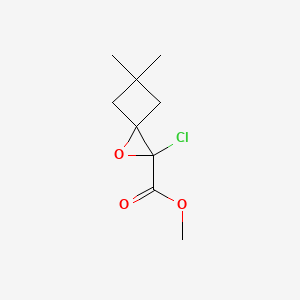 molecular formula C9H13ClO3 B13233886 Methyl 2-chloro-5,5-dimethyl-1-oxaspiro[2.3]hexane-2-carboxylate 