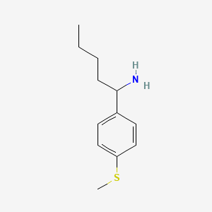 molecular formula C12H19NS B13233898 1-(4-Methylthiophenyl)pentylamine 