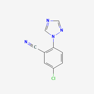 molecular formula C9H5ClN4 B1323390 5-Chloro-2-(1H-1,2,4-triazol-1-YL)benzonitrile CAS No. 449758-31-0