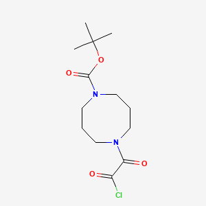 molecular formula C13H21ClN2O4 B13233937 tert-Butyl 5-(2-chloro-2-oxoacetyl)-1,5-diazocane-1-carboxylate 