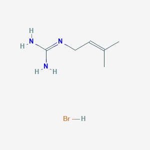 molecular formula C6H14BrN3 B13233950 N-(3-Methylbut-2-en-1-yl)guanidine hydrobromide 