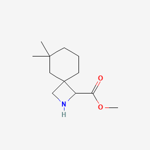 molecular formula C12H21NO2 B13234004 Methyl 6,6-dimethyl-2-azaspiro[3.5]nonane-1-carboxylate 