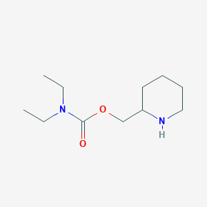 molecular formula C11H22N2O2 B13234031 Piperidin-2-ylmethyl diethylcarbamate 