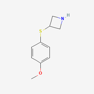 molecular formula C10H13NOS B13234033 3-[(4-Methoxyphenyl)sulfanyl]azetidine 