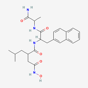 N-[1-[(1-Amino-1-oxopropan-2-yl)amino]-3-naphthalen-2-yl-1-oxopropan-2-yl]-N'-hydroxy-2-(2-methylpropyl)butanediamide