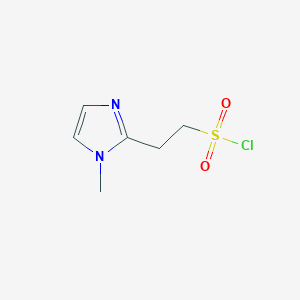 molecular formula C6H9ClN2O2S B13234086 2-(1-Methyl-1H-imidazol-2-yl)ethane-1-sulfonyl chloride 