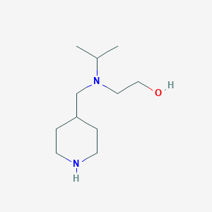 molecular formula C11H24N2O B13234091 2-{[(Piperidin-4-yl)methyl](propan-2-yl)amino}ethan-1-ol 