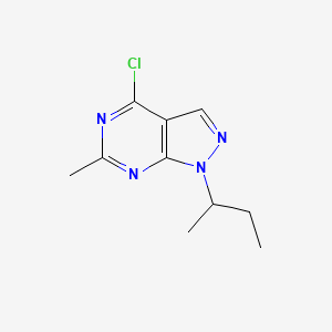 molecular formula C10H13ClN4 B13234113 1-(Butan-2-YL)-4-chloro-6-methyl-1H-pyrazolo[3,4-D]pyrimidine 