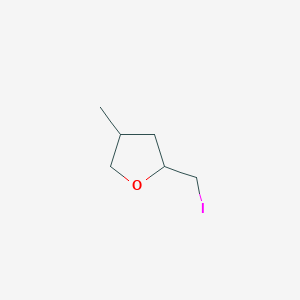 molecular formula C6H11IO B13234134 2-(Iodomethyl)-4-methyloxolane 