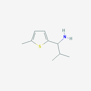 molecular formula C9H15NS B13234147 2-Methyl-1-(5-methylthiophen-2-yl)propan-1-amine 
