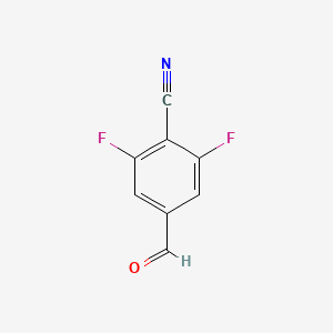 molecular formula C8H3F2NO B1323420 2,6-Difluoro-4-formylbenzonitrile CAS No. 433939-88-9