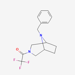 molecular formula C15H17F3N2O B1323421 1-(8-苄基-3,8-二氮杂双环[3.2.1]辛-3-基)-2,2,2-三氟乙酮 CAS No. 824982-18-5