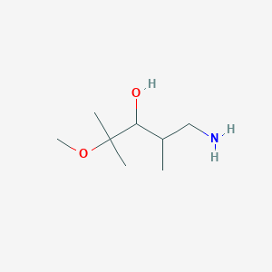 molecular formula C8H19NO2 B13234251 1-Amino-4-methoxy-2,4-dimethylpentan-3-ol 