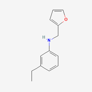 molecular formula C13H15NO B13234275 3-ethyl-N-(furan-2-ylmethyl)aniline 