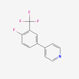 molecular formula C12H7F4N B1323430 2-Fluoro-5-(4-pyridinyl)benzotrifluoride CAS No. 388118-59-0