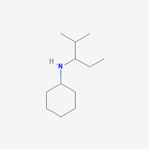 molecular formula C12H25N B13234400 N-(2-methylpentan-3-yl)cyclohexanamine 