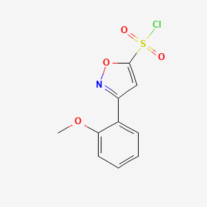molecular formula C10H8ClNO4S B13234422 3-(2-Methoxyphenyl)-1,2-oxazole-5-sulfonyl chloride 