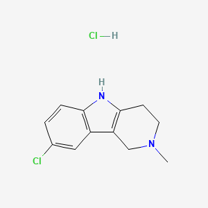 molecular formula C12H14Cl2N2 B13234429 8-Chloro-2-methyl-2,3,4,5-tetrahydro-1h-pyrido[4,3-b]indole hydrochloride 