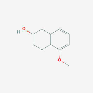 molecular formula C11H14O2 B13234437 (2S)-5-Methoxy-1,2,3,4-tetrahydronaphthalen-2-ol 