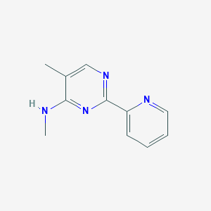 molecular formula C11H12N4 B13234457 N,5-Dimethyl-2-(pyridin-2-yl)pyrimidin-4-amine 