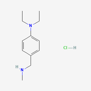 molecular formula C12H21ClN2 B13234470 N,N-diethyl-4-[(methylamino)methyl]aniline hydrochloride 