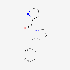 molecular formula C16H22N2O B13234479 2-Benzyl-1-(pyrrolidine-2-carbonyl)pyrrolidine 
