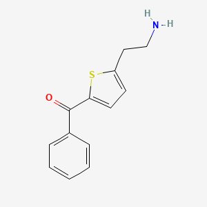 molecular formula C13H13NOS B13234481 2-(5-Benzoylthiophen-2-yl)ethan-1-amine 