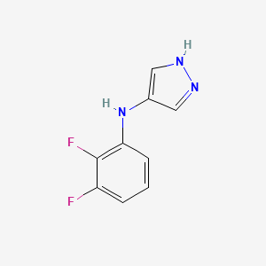 molecular formula C9H7F2N3 B13234535 N-(2,3-Difluorophenyl)-1H-pyrazol-4-amine 