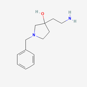 molecular formula C13H20N2O B13234544 3-(2-Aminoethyl)-1-benzylpyrrolidin-3-ol 