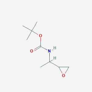 molecular formula C9H17NO3 B13234568 tert-Butyl N-[1-(oxiran-2-yl)ethyl]carbamate 