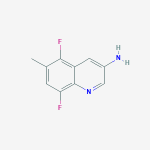 molecular formula C10H8F2N2 B13234578 5,8-Difluoro-6-methylquinolin-3-amine 